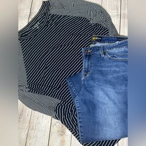 Loft Stripe Blouse Size XL